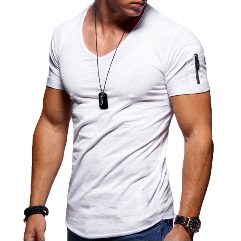 Levin – Elegante V-Ausschnitt Muskel-T-Shirts