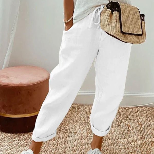 Lina - Luftige Leinenhose mit elastischem Bund