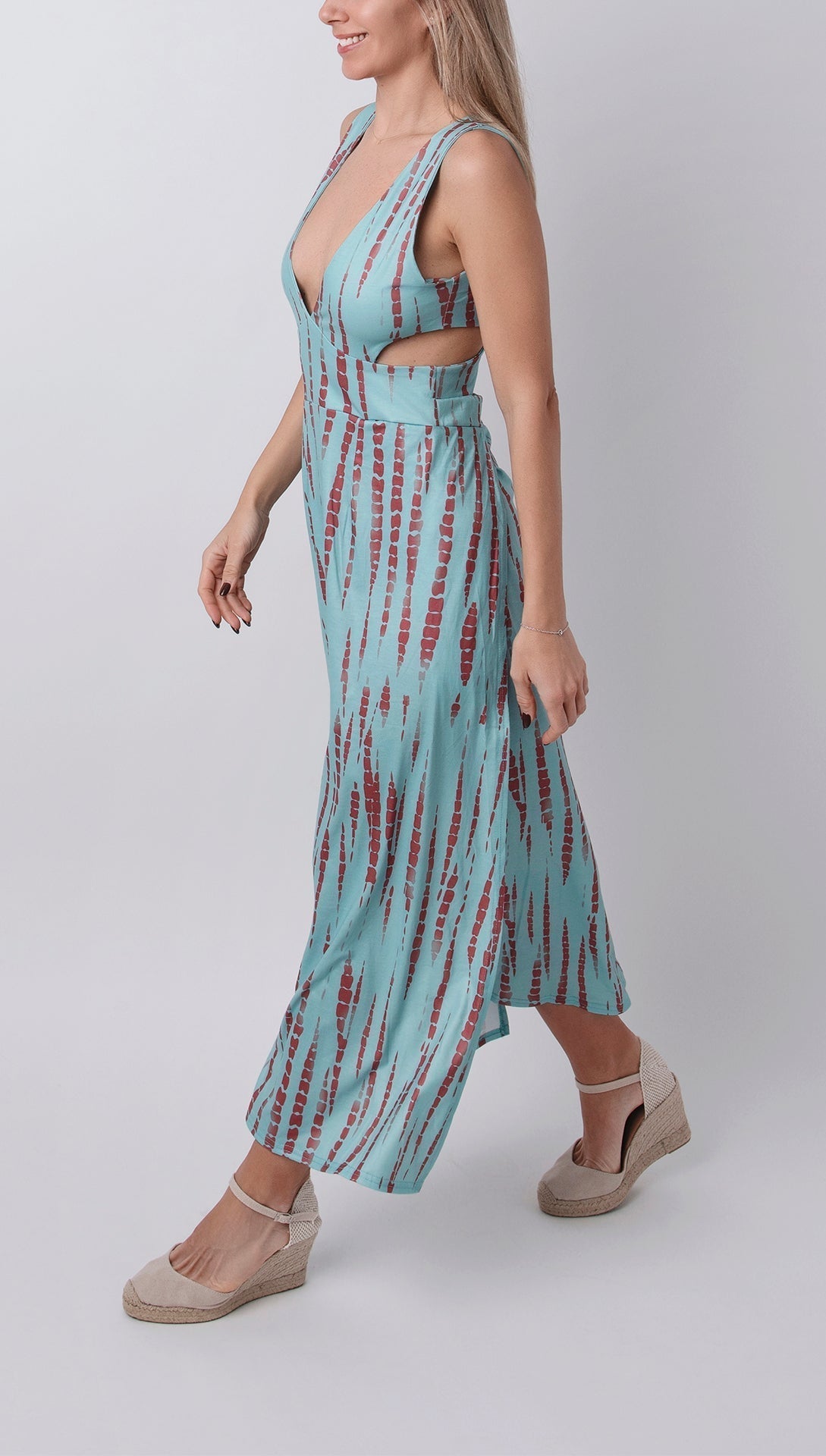 Luzie - Eleanor Tie-Dye Kleid mit Schlitz und Cut-Out-Design