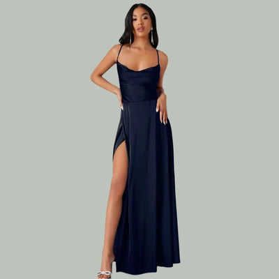 Maelia – Elegantes Seidenmaxikleid