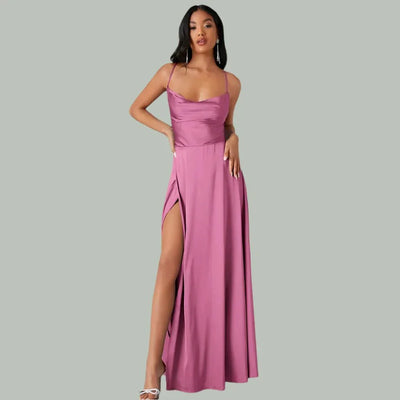Maelia – Elegantes Seidenmaxikleid