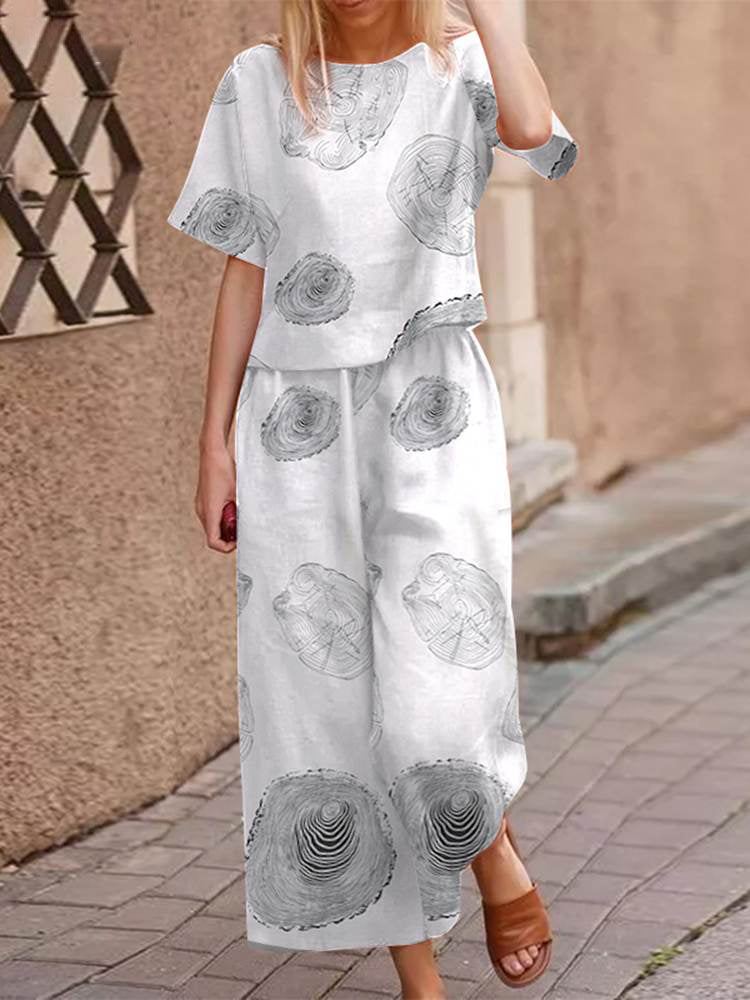Luftiges zweiteiliges Sommer-Outfit aus Baumwolle mit schmeichelnder Passform – Boho Set Zephyra