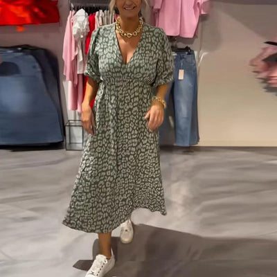 Annie – Sommer Kleid Aus Leinen Mit V-Ausschnitt