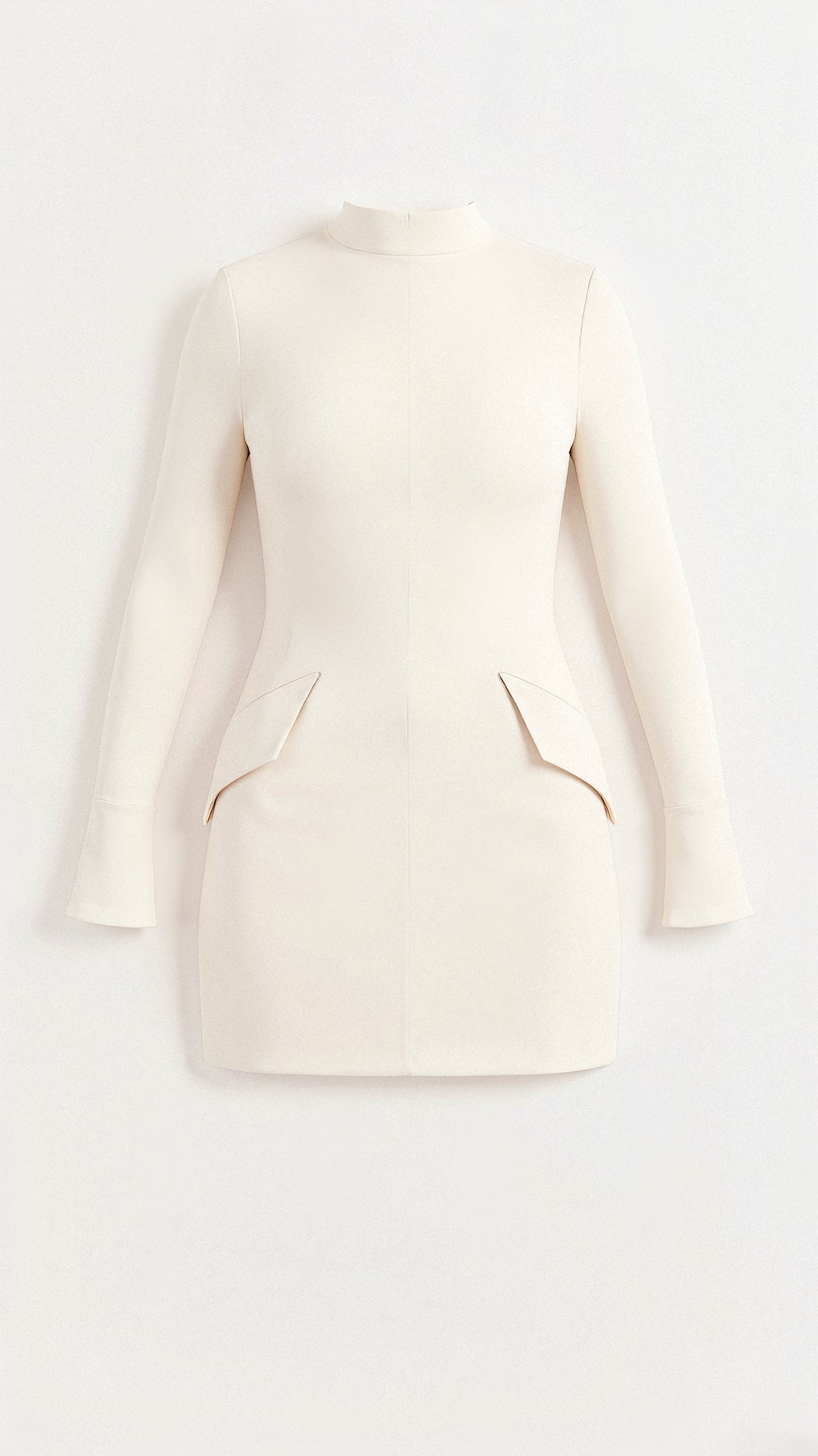 Elegantes Etuikleid Schwarz | Businesskleid mit Langarm