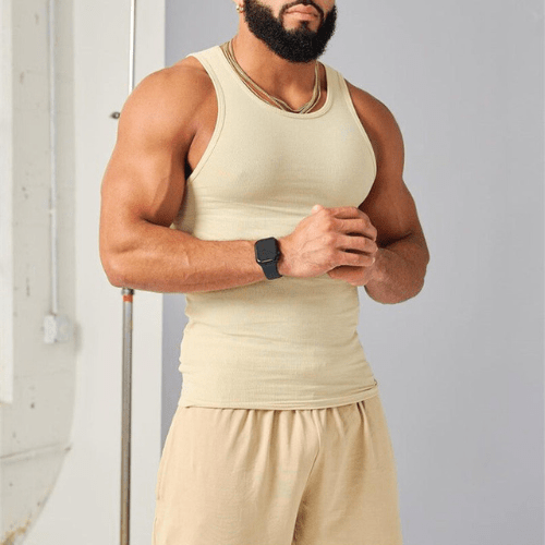 Ärmelloses Herren Fitness T-Shirt aus atmungsaktivem Material – Nico