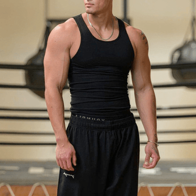 Ärmelloses Herren Fitness T-Shirt aus atmungsaktivem Material – Nico