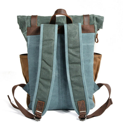 MARSEILLE | Rolltop-Rucksack aus wachsbeschichtetem Segeltuch