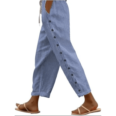 Mia – Elegante Gestreifte Sommerhose