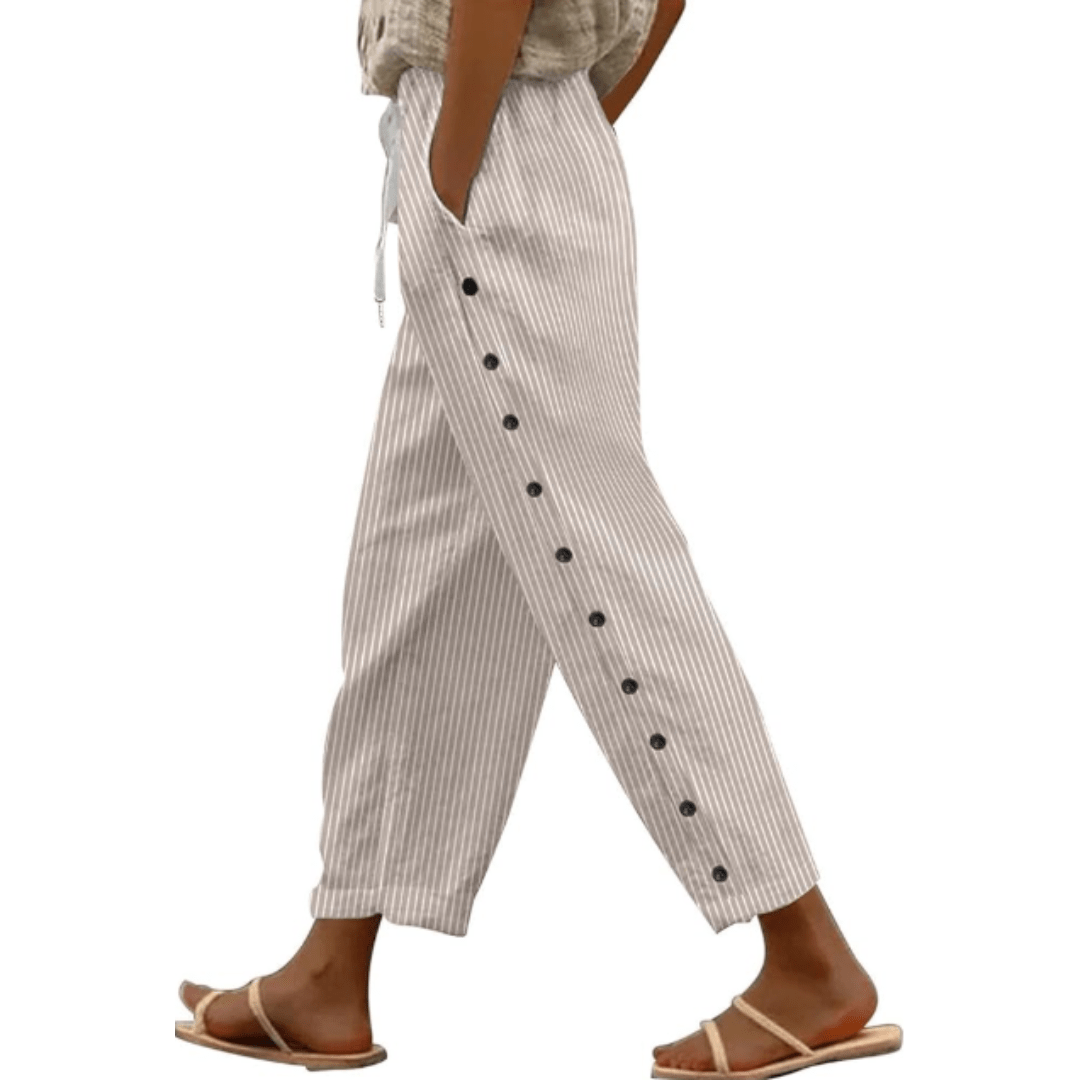 Mia – Elegante Gestreifte Sommerhose