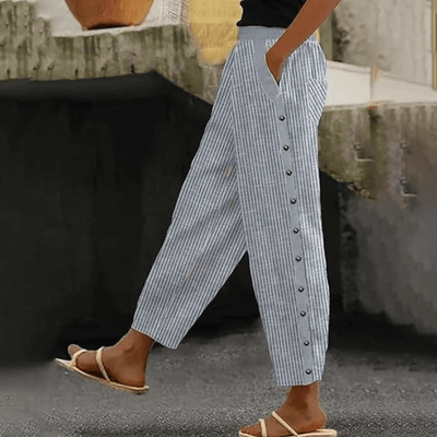 Mia – Elegante Gestreifte Sommerhose