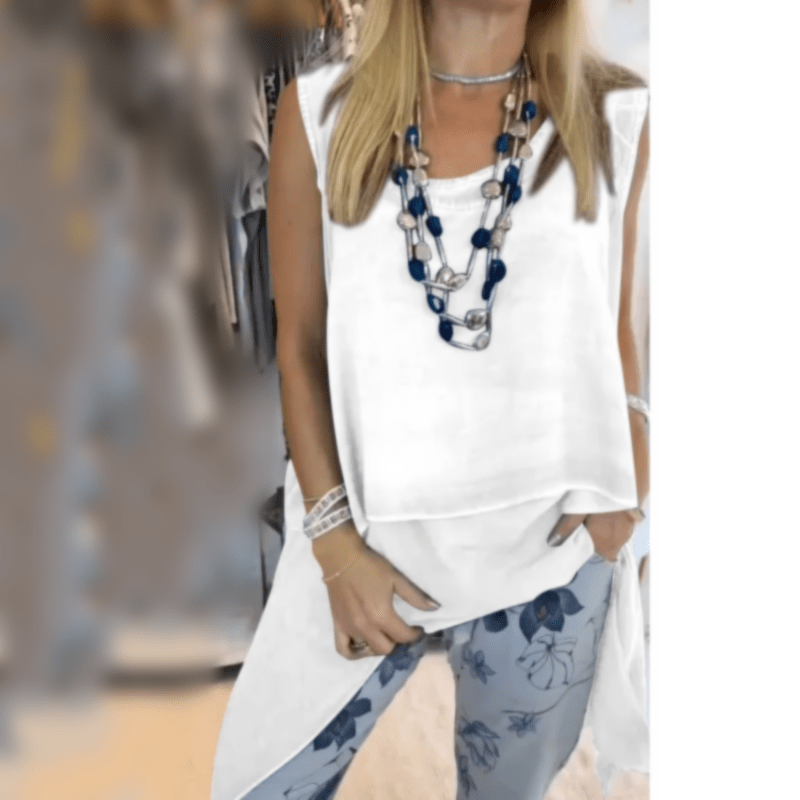 Mira - Ärmelloses Top mit bedruckter Hose