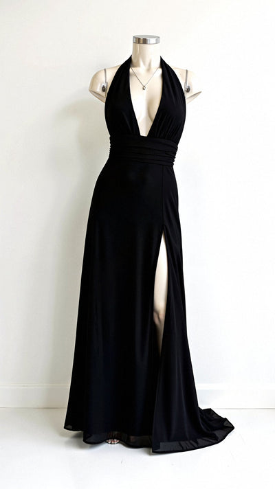 Renzy - Elegantes Halfter-Maxi-Kleid