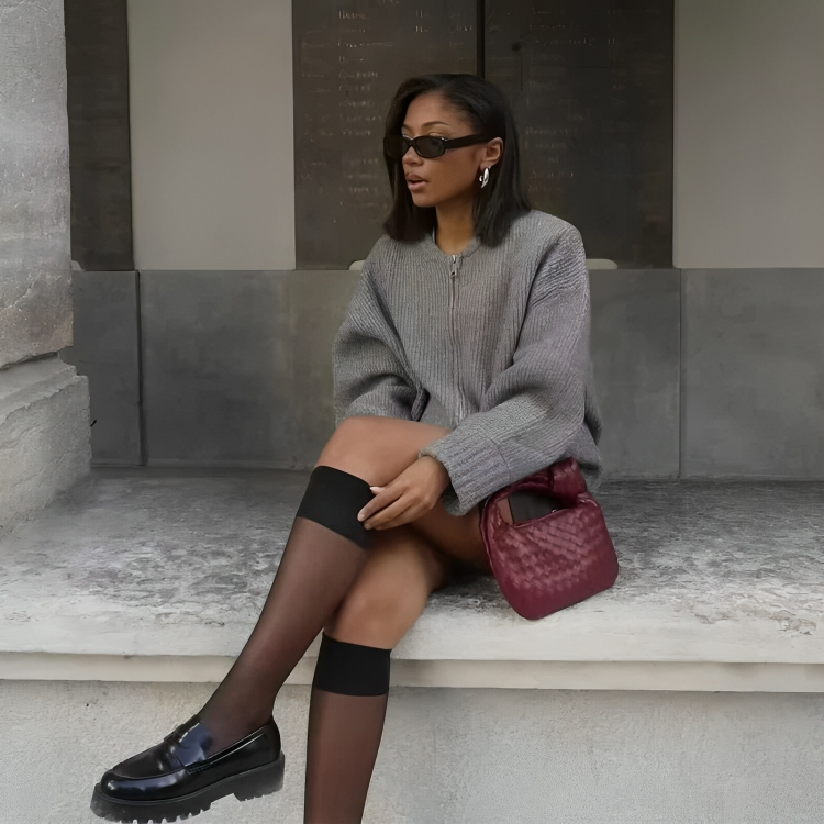 Damen Übergröße Reißverschluss Strickjacke | Strick