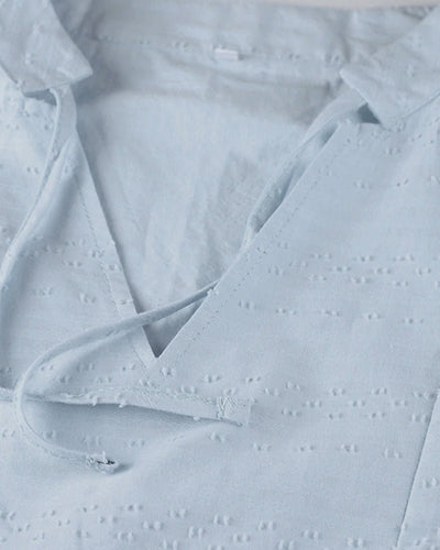 Strandkleid für Frauen - V-Ausschnitt - Dreiviertel-Ärmel - leichtes, atmungsaktives Material