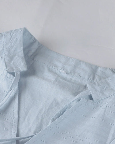 Strandkleid für Frauen - V-Ausschnitt - Dreiviertel-Ärmel - leichtes, atmungsaktives Material