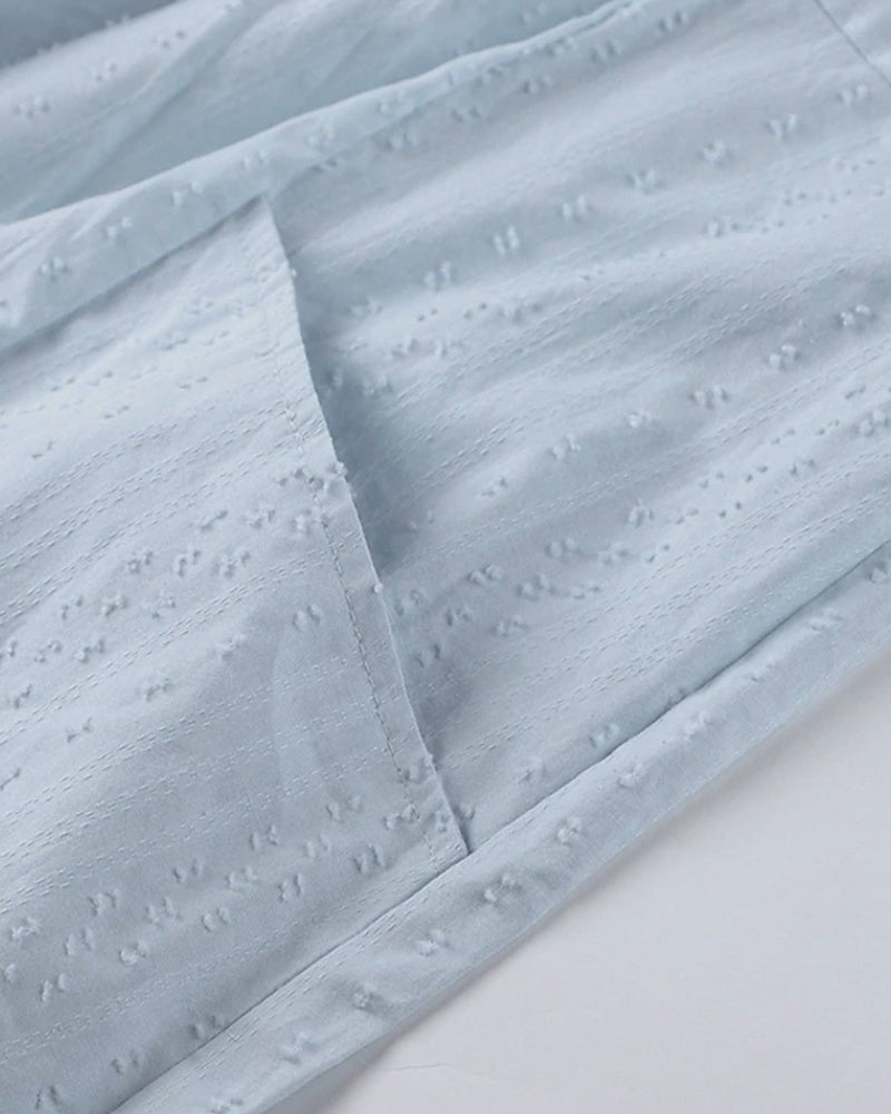 Strandkleid für Frauen - V-Ausschnitt - Dreiviertel-Ärmel - leichtes, atmungsaktives Material