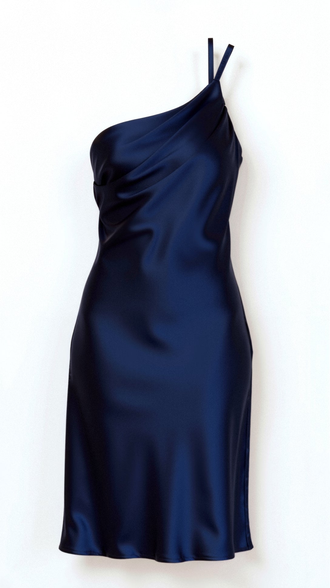 Zeny - Schickes Ein-Schulter Midikleid