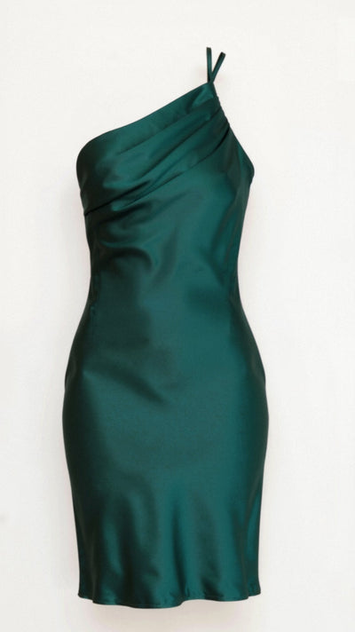 Zeny - Schickes Ein-Schulter Midikleid