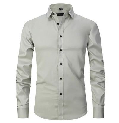 Herren Knopf Daunen Langarm Hemd | Schlanke Passform