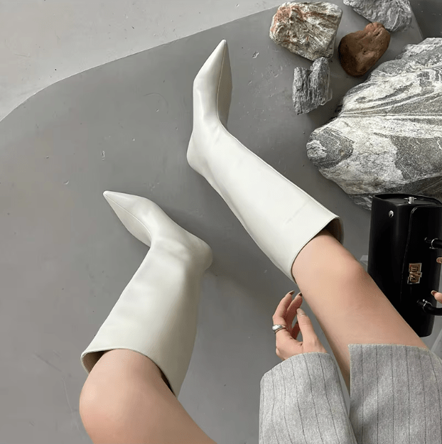 Elegante Damen Kniehohe Stiefel Mit Absatz | Stylisch