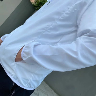 Herren Windbreaker Kapuze Jacke | Reißverschluss