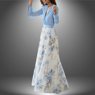 Nayla – Elegantes Floral-Maxikleid