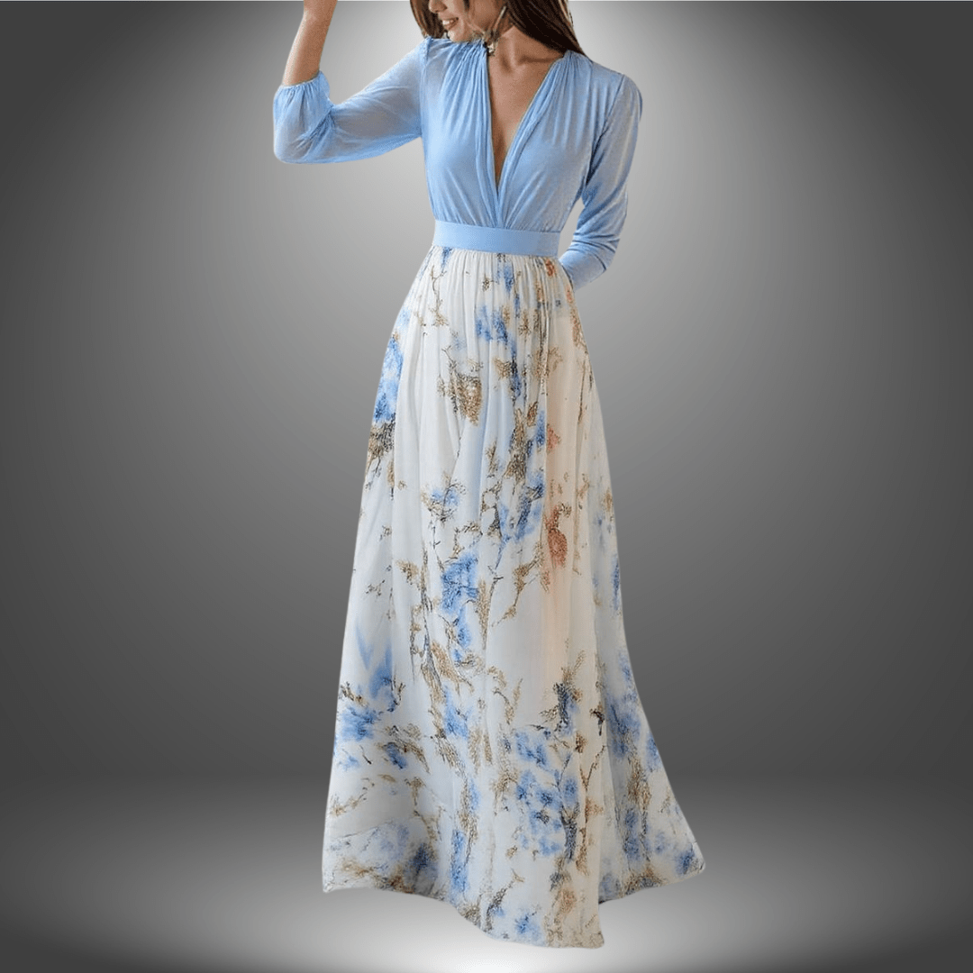 Nayla – Elegantes Floral-Maxikleid