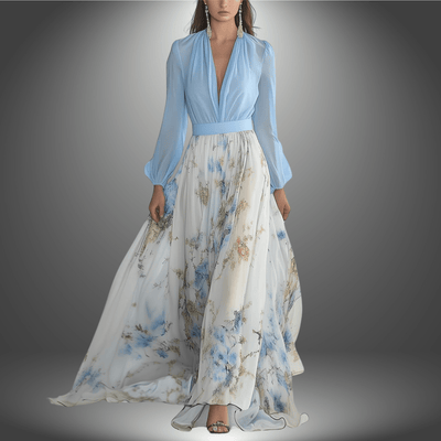 Nayla – Elegantes Floral-Maxikleid