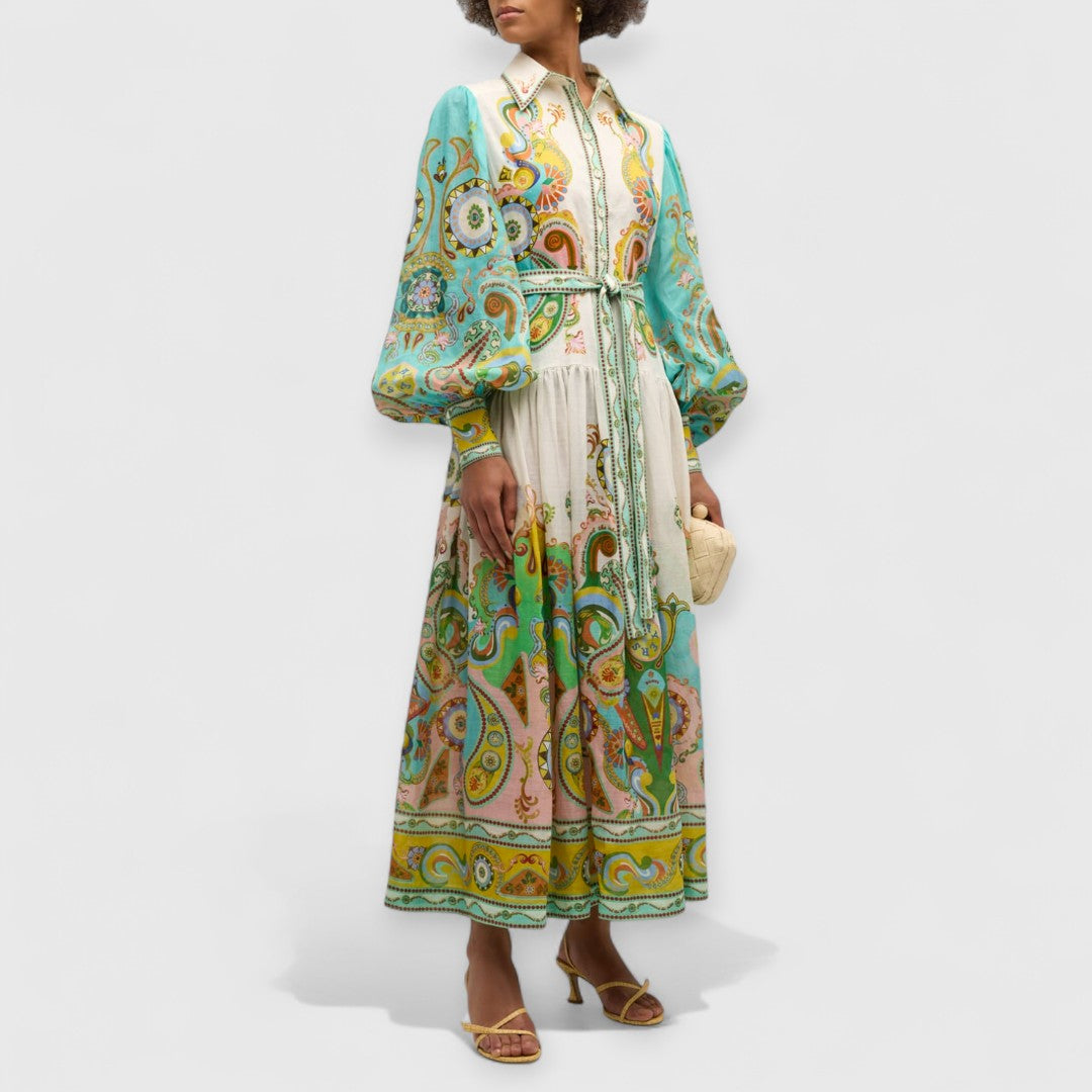 Rhea | Midikleid mit Ballonärmeln