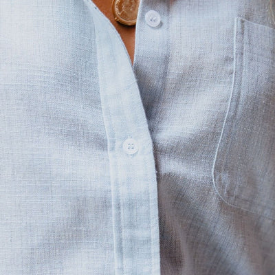 Leinenhemd mit Tasche
