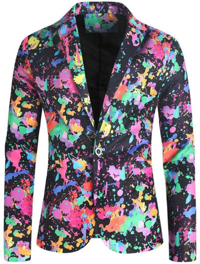 Herren Stylisch Bedruckt Tinte Hochzeitsgast Anzug Set | 2-teiliges Set