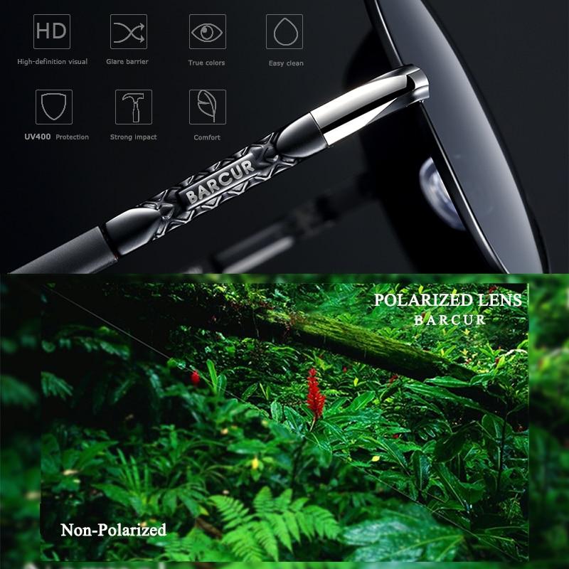 Caleb | Sonnenbrille Polarisierte Edelstahl Pilotenbrille mit UV400 Schutz