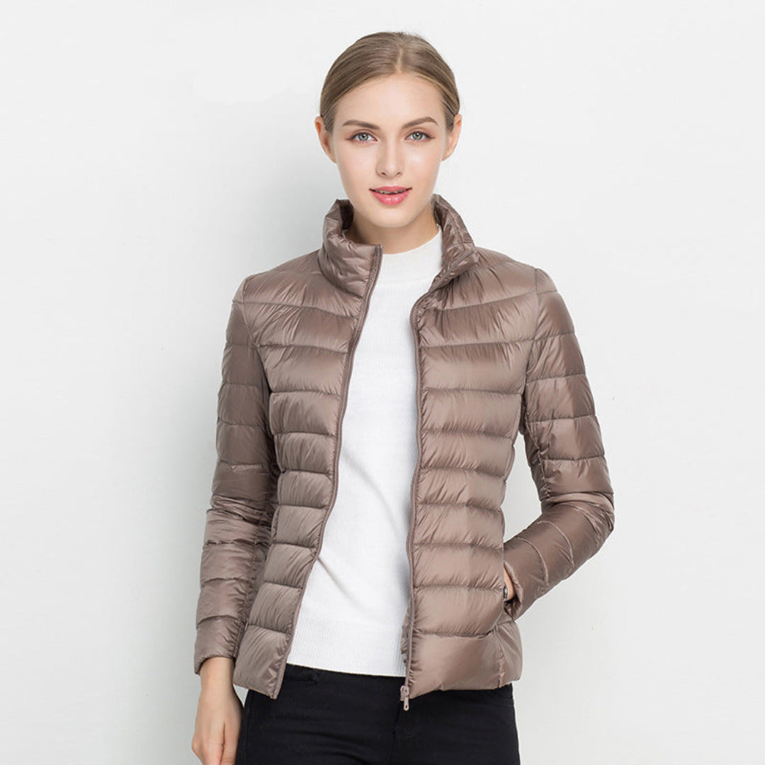 Damen Puffer Langarm Jacke | Bequeme
