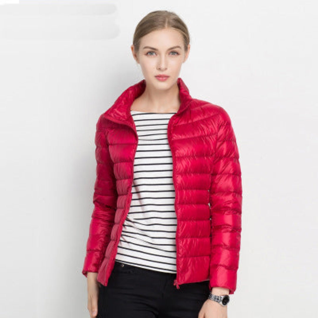 Damen Puffer Langarm Jacke | Bequeme