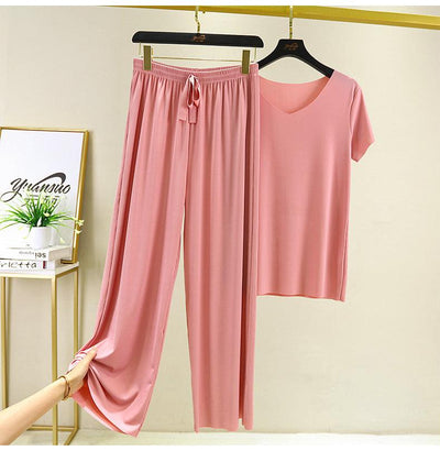 Rosa - Weiches T-Shirt und bequeme Hose Set