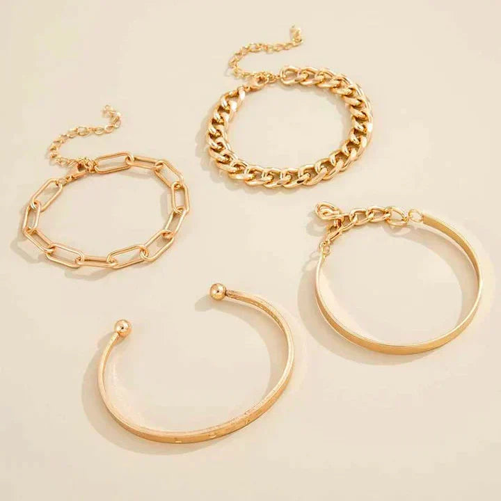 Elan Mercer Gold Armband Set