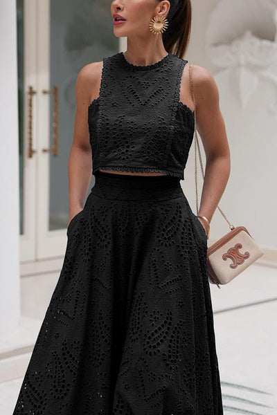 Samira – Stilvolles besticktes zweiteiliges Set