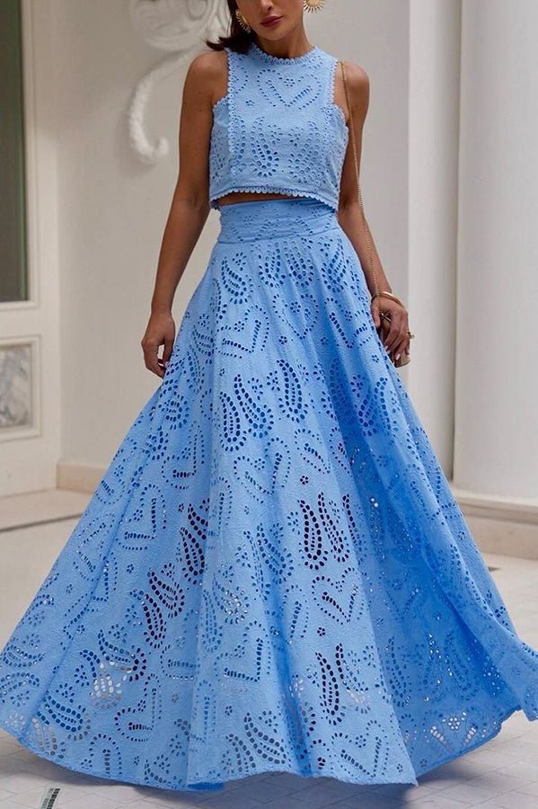 Samira – Stilvolles besticktes zweiteiliges Set