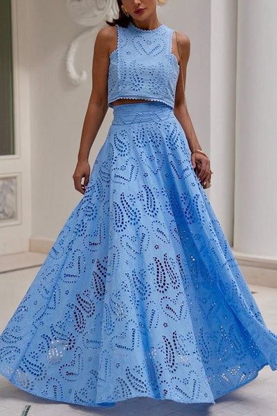 Samira – Stilvolles besticktes zweiteiliges Set