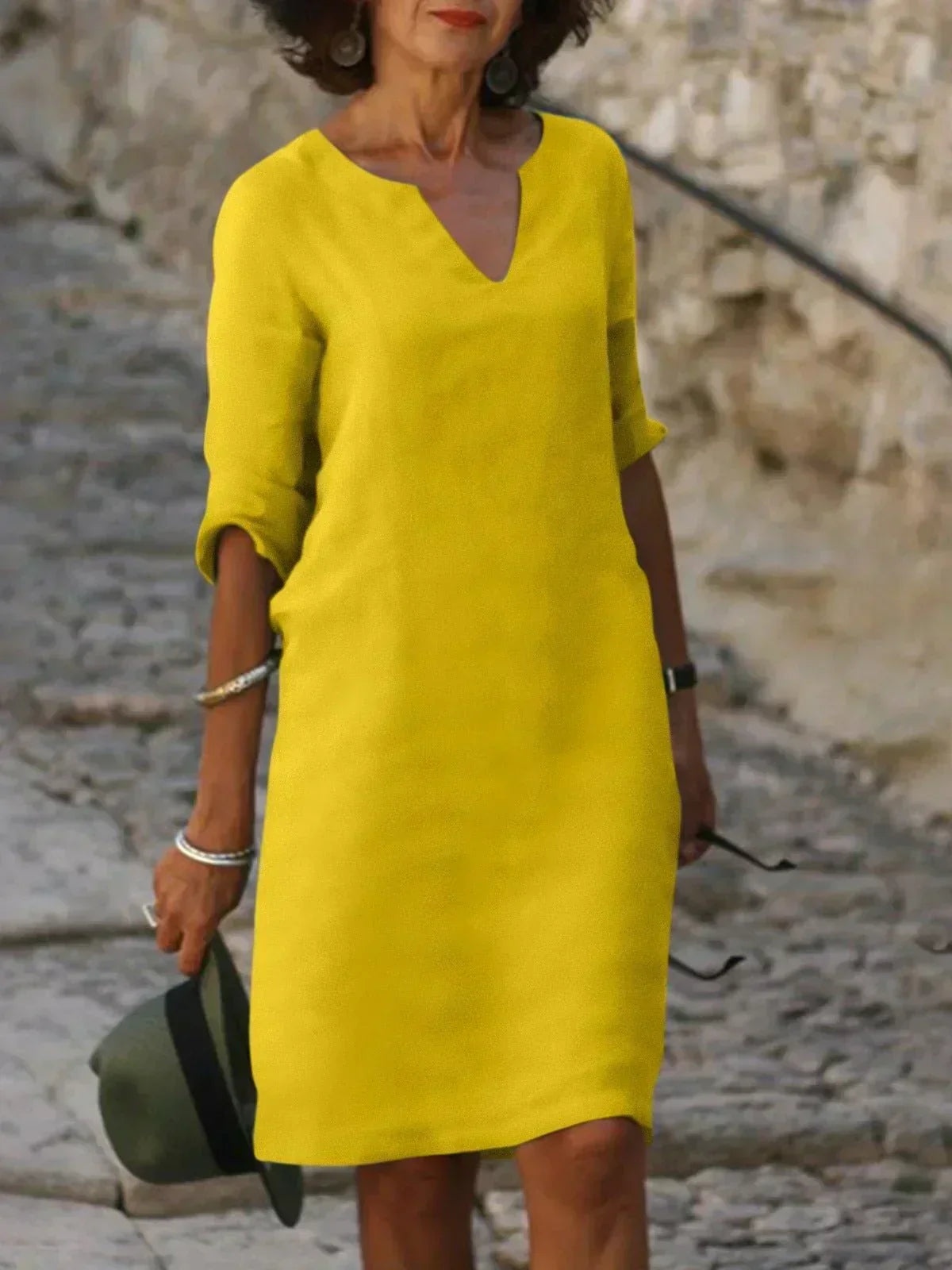 Elegantes Kleid Beatrice mit sublimem V-Ausschnitt