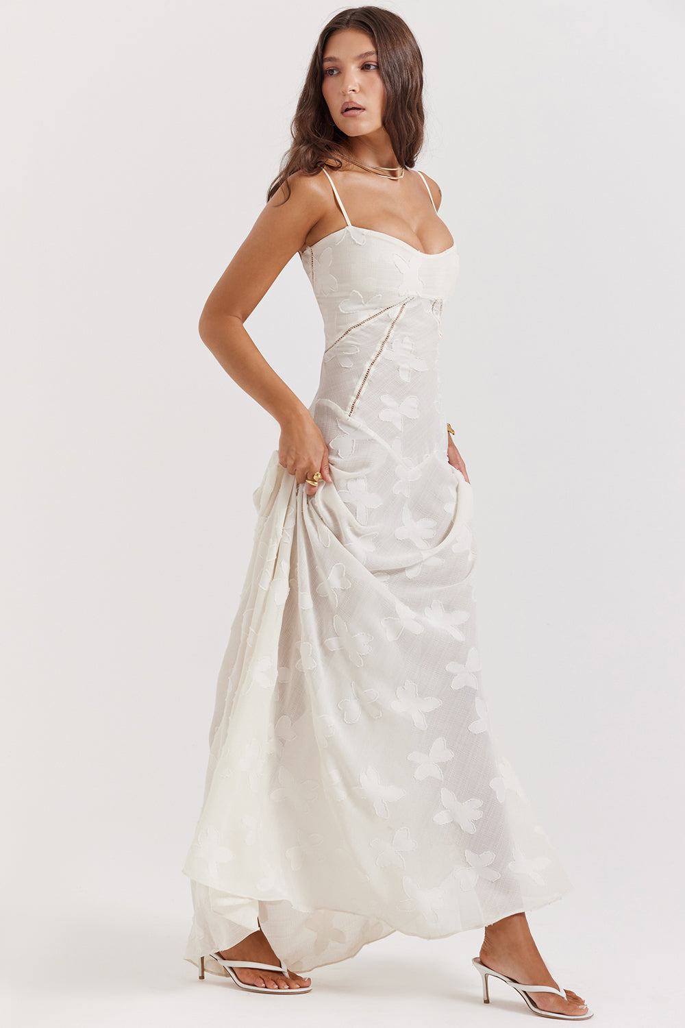 Paulette - Elegantes langes Kleid mit Korsett