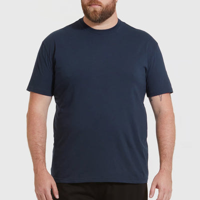 Set aus 10 Herren T- Shirts (Große Größen), 100% Baumwolle (strapazierfähig), Doppelkragen (verbreitert sich nicht), Reguläre Passform (komfortabel), MARINEBLAU (für jeden Stil)
