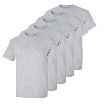 Set aus 3 Herren T- Shirts, 100% Baumwolle (strapazierfähig), Doppelkragen (verbreitert sich nicht), Reguläre Passform (komfortabel), GRAU (für jeden Stil)