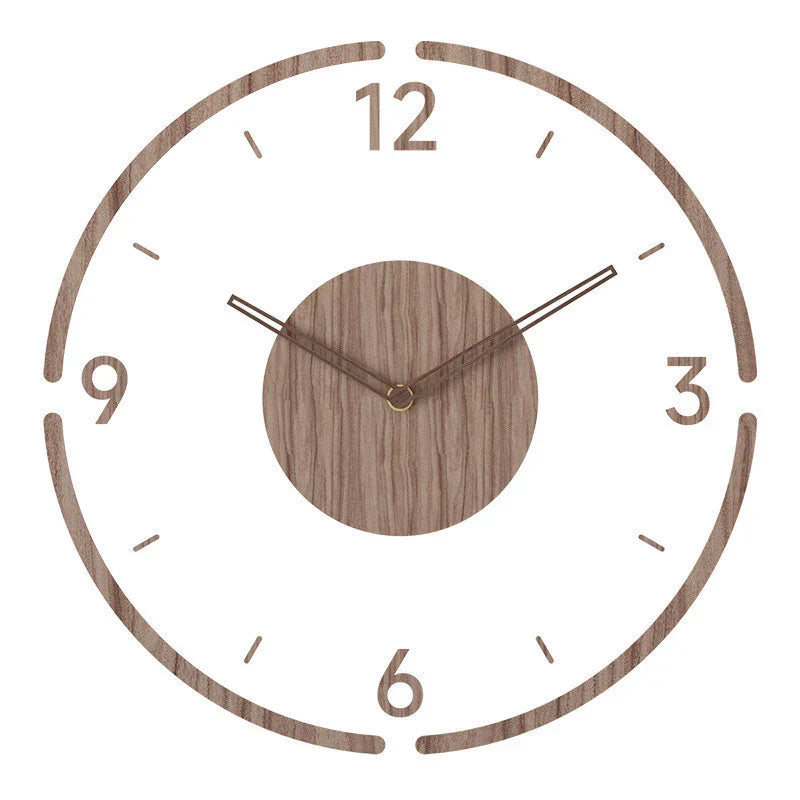 Nordic Design-Wanduhr aus Holz - Stilvoll & leise