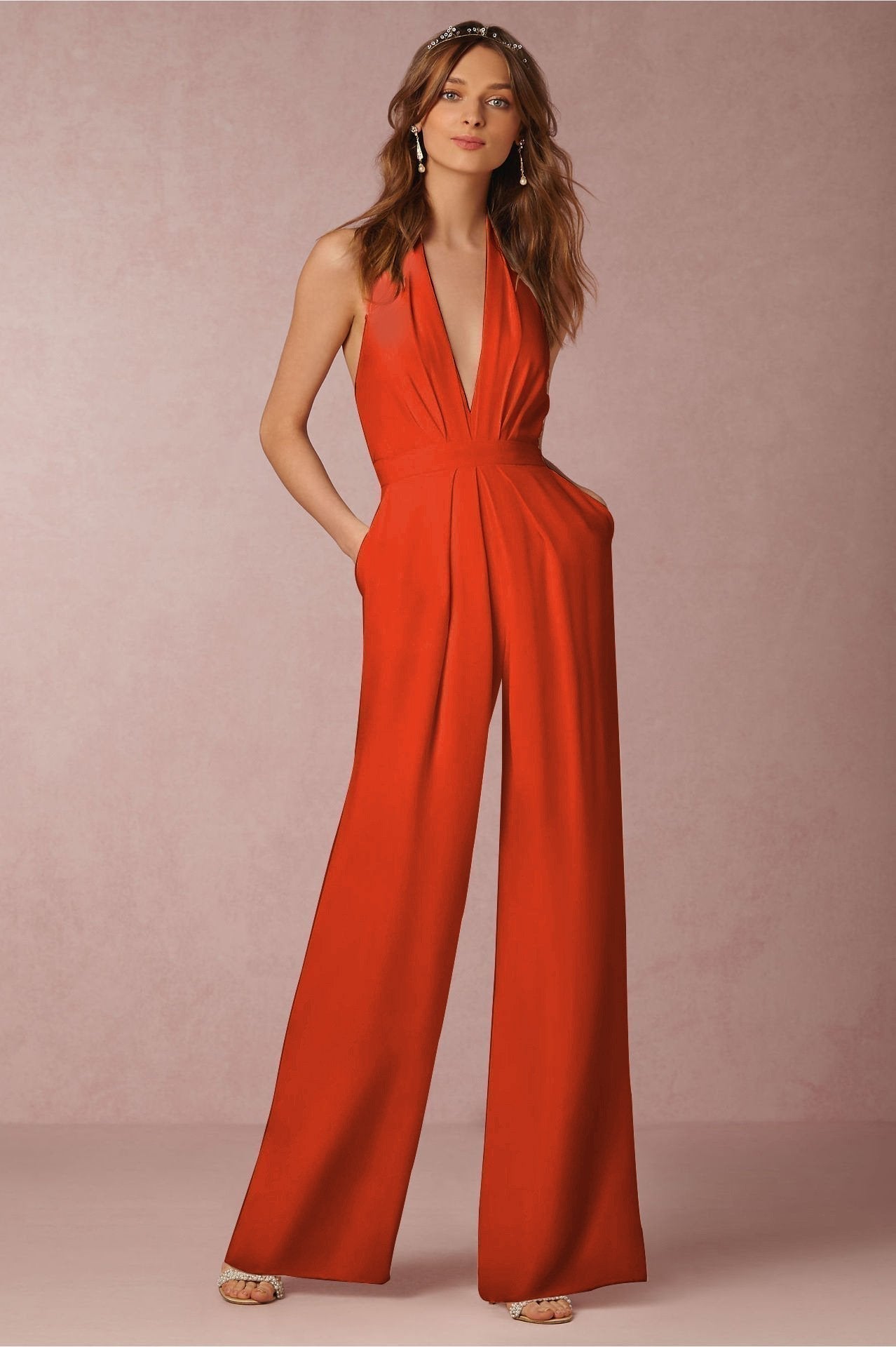 Sigrid Damen-Jumpsuit mit Weitem Bein