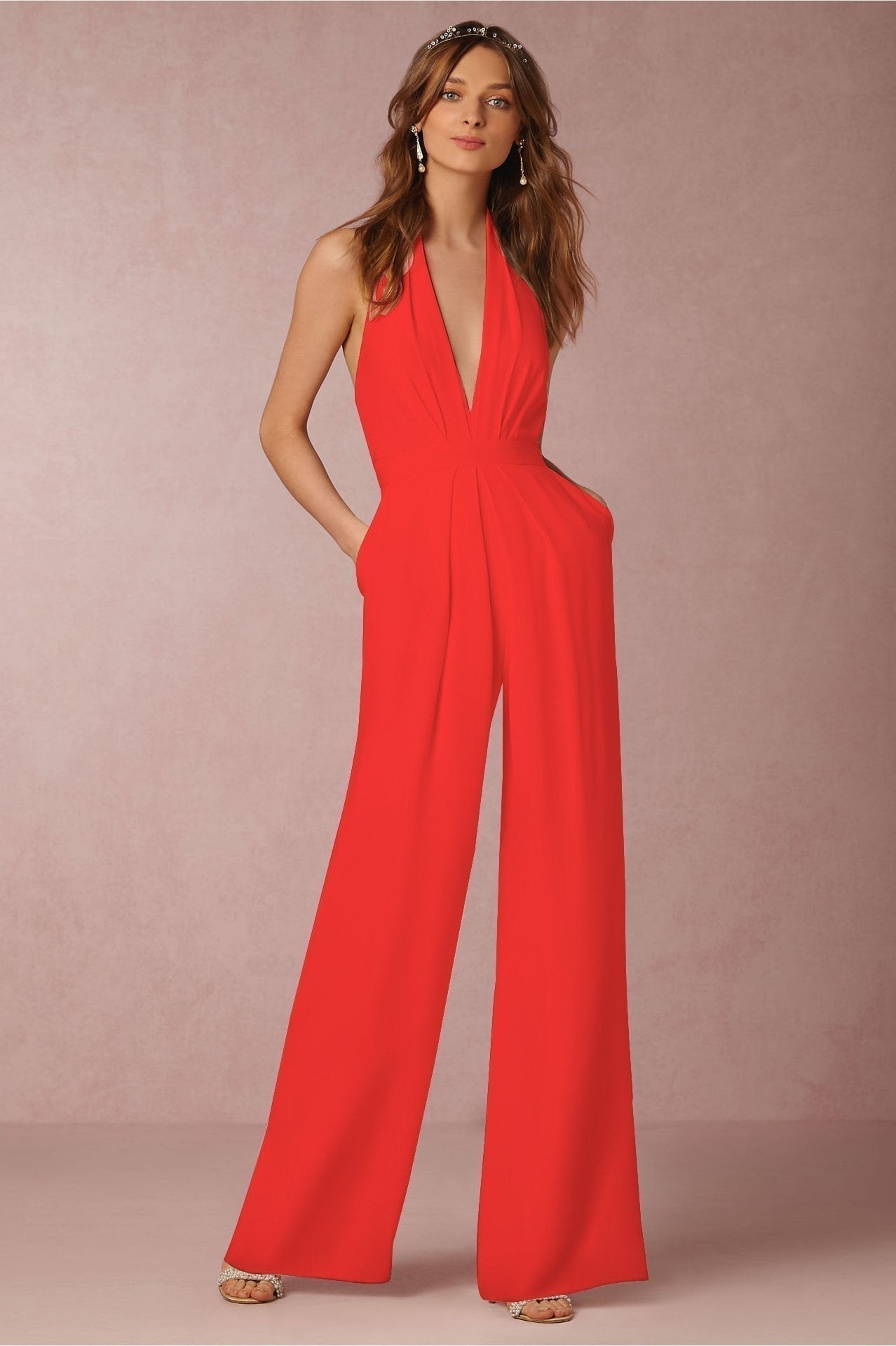 Sigrid Damen-Jumpsuit mit Weitem Bein