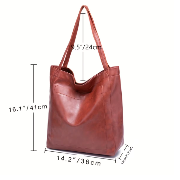 Luxuriöse vegane Lederhandtasche – Geräumige & stilvolle Tasche