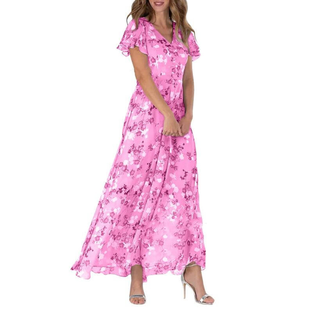 Damen Sommer Formelles Blumen Hochzeitsgast Kleid | Maxi
