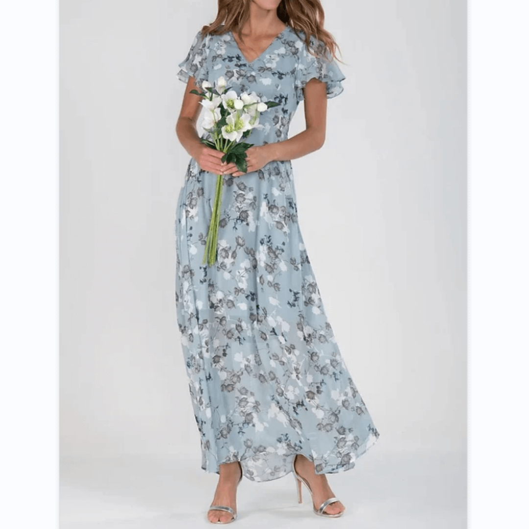 Damen Sommer Formelles Blumen Hochzeitsgast Kleid | Maxi