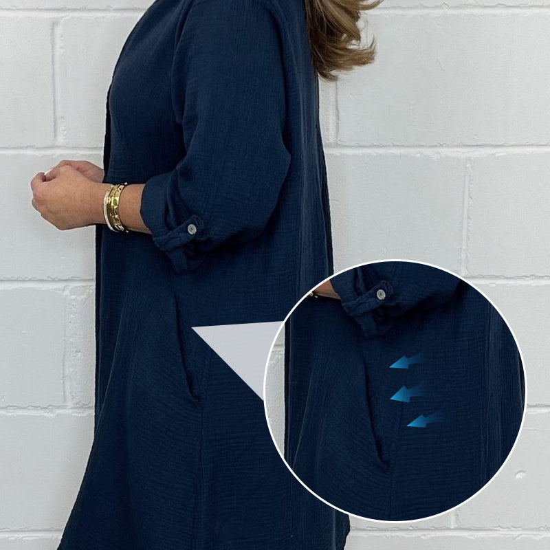 Abigail | Damen Sommer Plus Size Hemdkleid